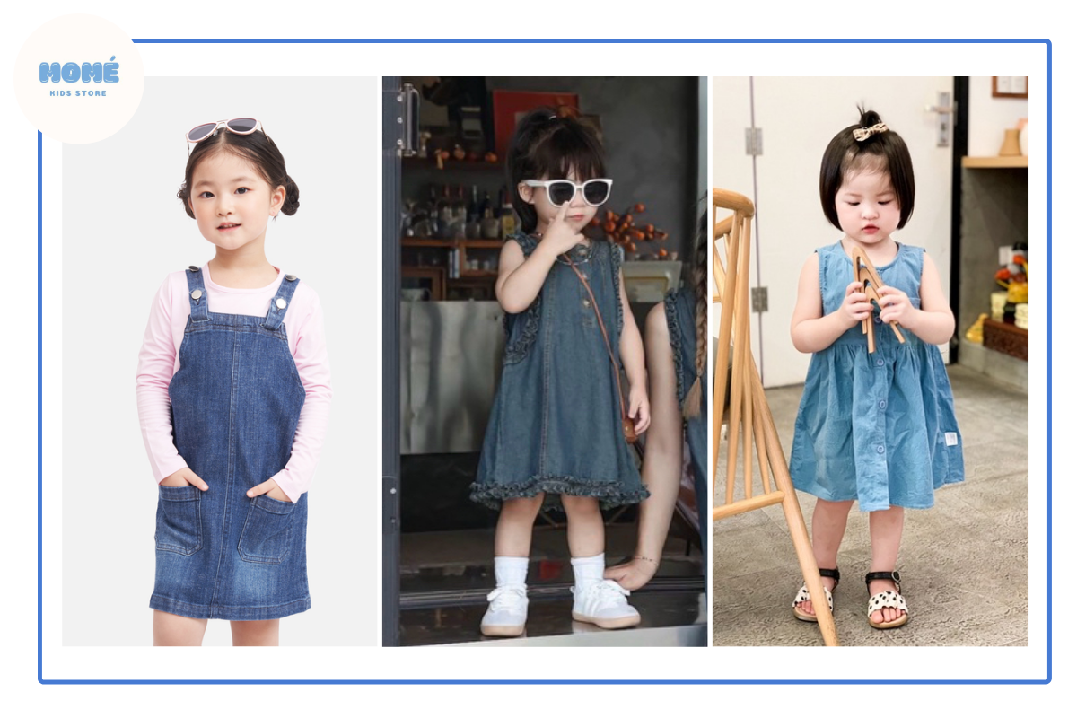 Váy yếm bò trẻ em