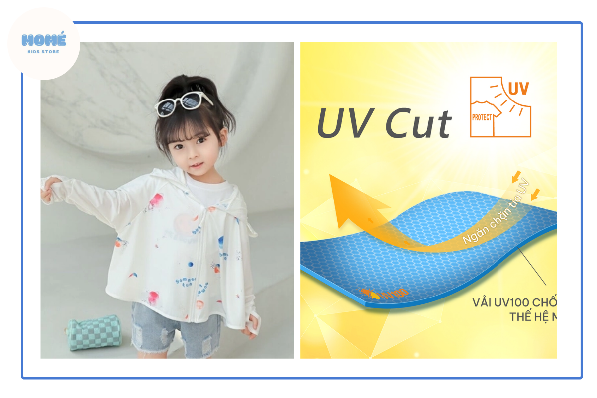 Ưu điểm của áo khoác chống nắng dành cho trẻ em