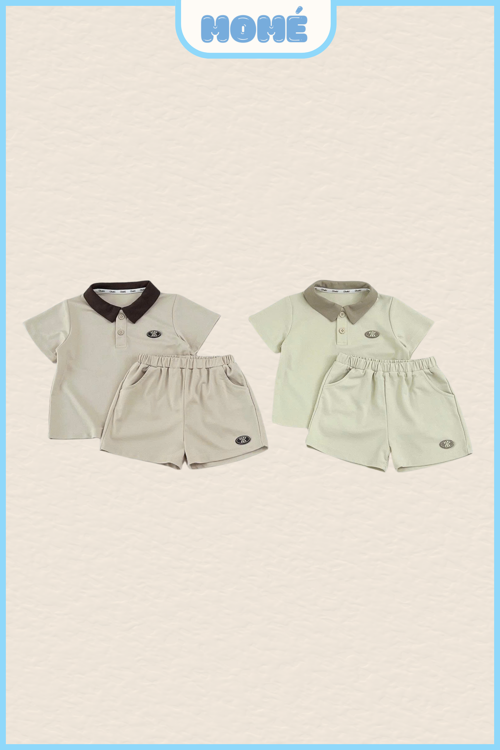 Bộ Polo MOMÉ Năng Động Thanh Lịch Đáng Yêu Cho Bé Trai Bé Gái PH83