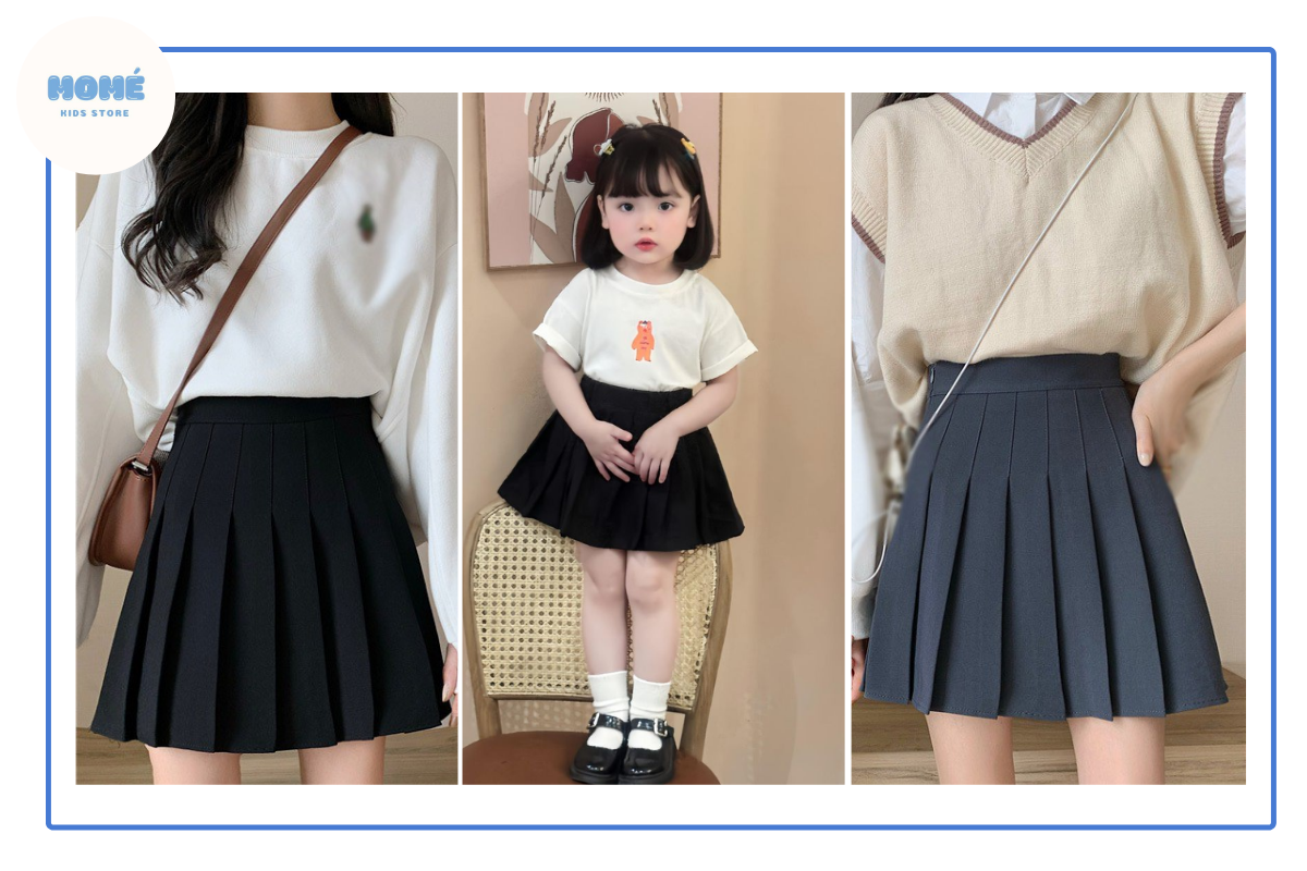 Chân váy trẻ em 9 tuổi - Mẫu chân váy hot