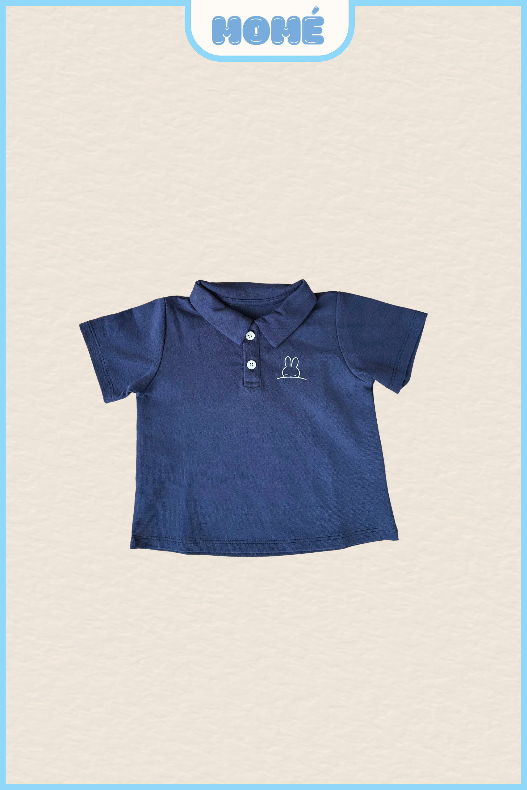 Bộ Cộc Polo Họa Tiêt Thỏ Thời Trang Hè Năng Động Cho Bé Trai Bé Gái MOMÉ PH96