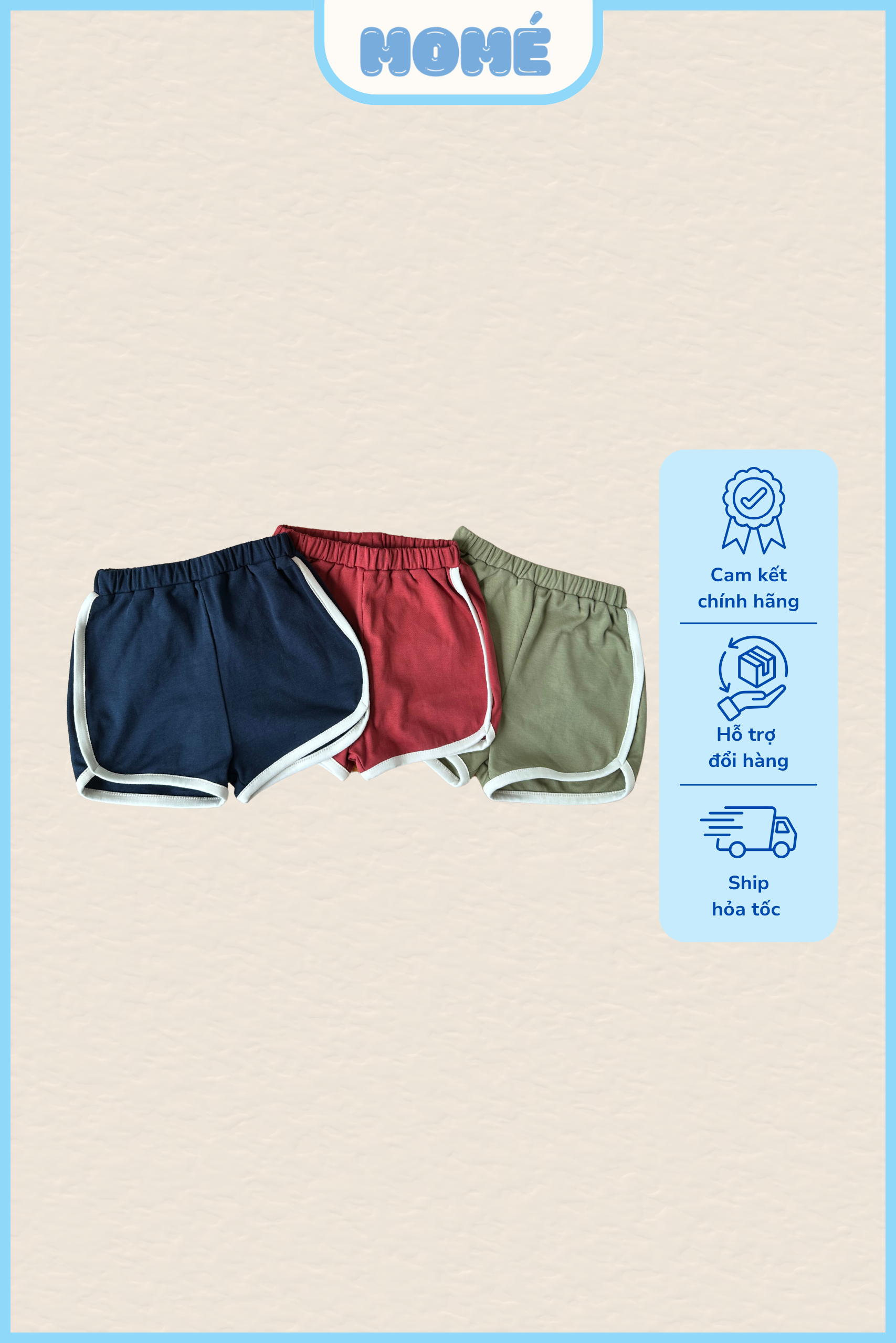 hết hàng icon arrow left boldicon arrow right bold Chia sẻ: 0 Quần Đùi Cotton Phối Viền Thể Thao Thời Trang Hè Thoải Mái Cho Bé Trai Bé Gái MOMÉ PH25