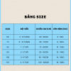 Bảng size