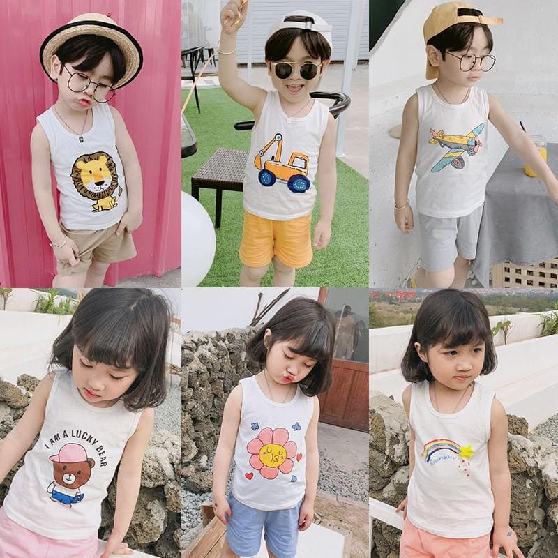 Áo thun ba lỗ bé gái