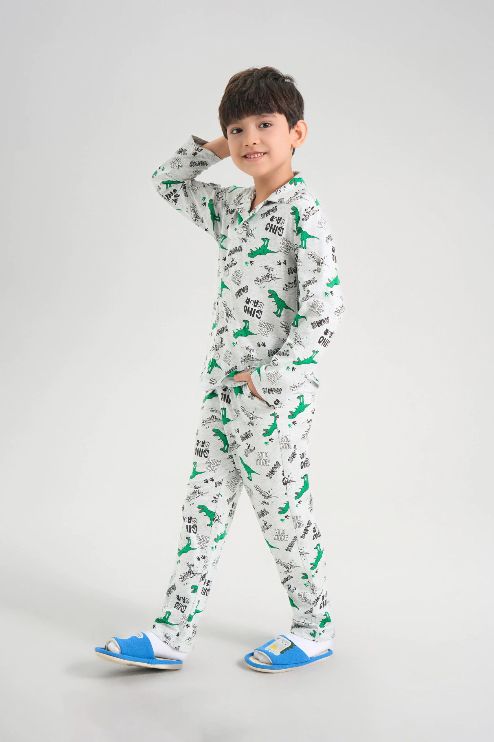Bộ pyjama bé trai cotton dài tay - Ảnh 2
