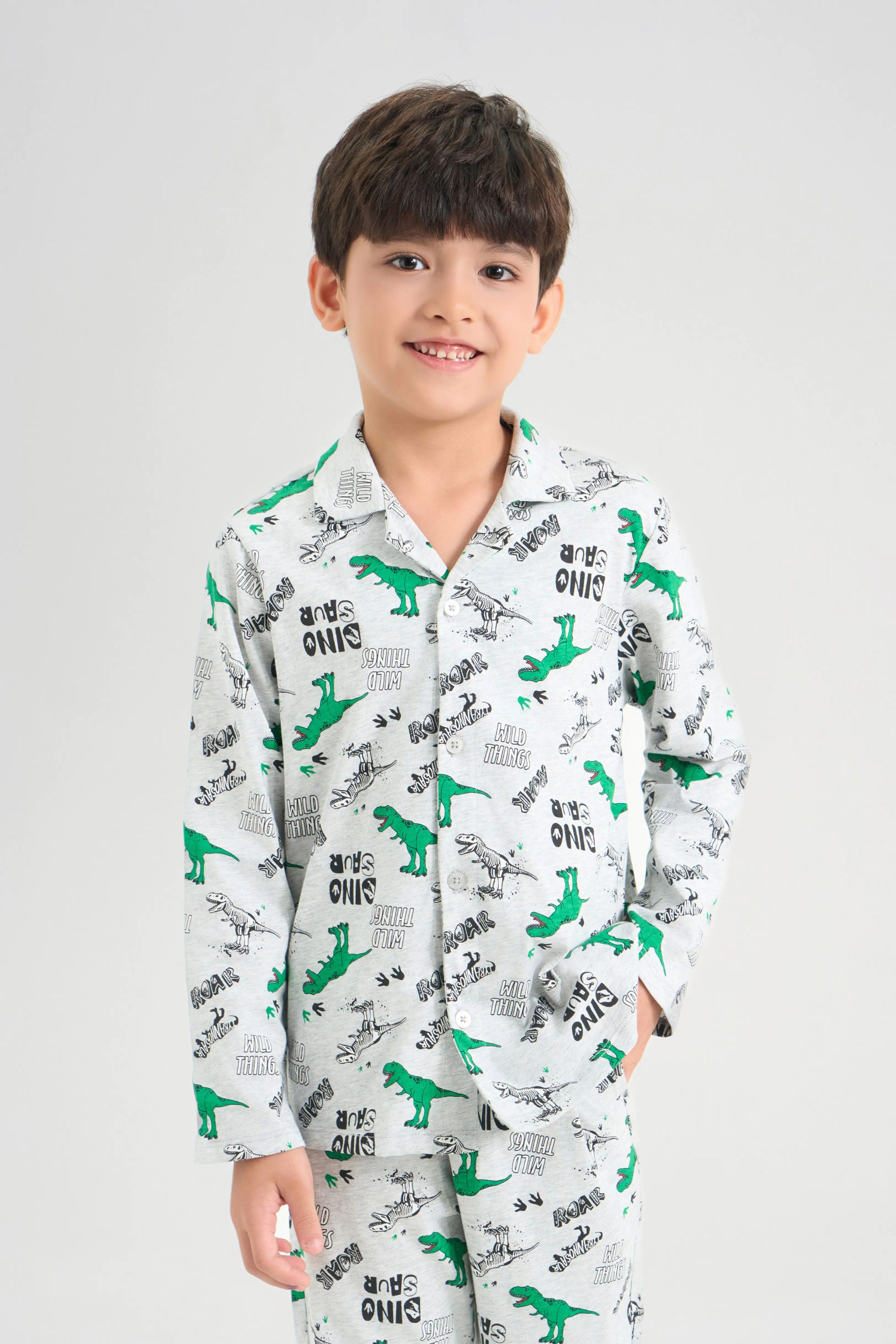 Bộ pyjama bé trai cotton dài tay